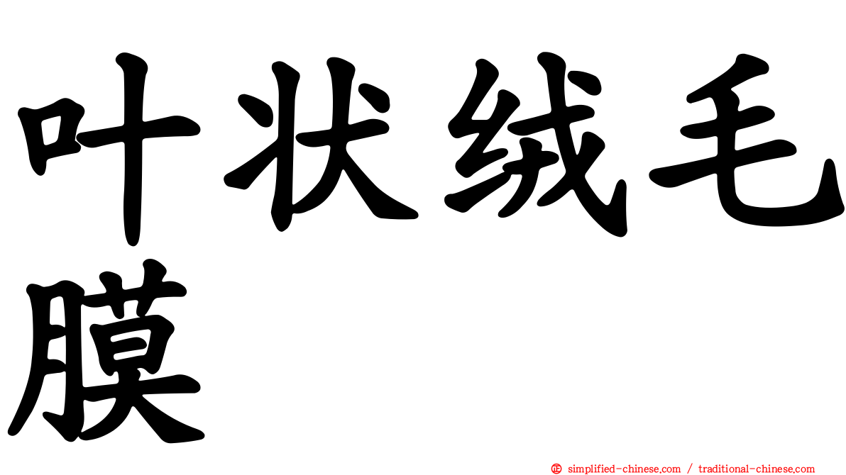 叶状绒毛膜
