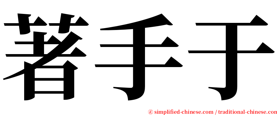 著手于 serif font