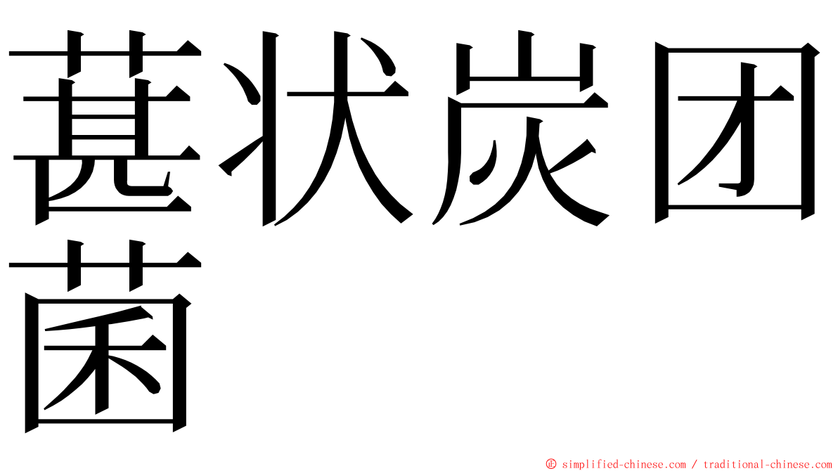 葚状炭团菌 ming font
