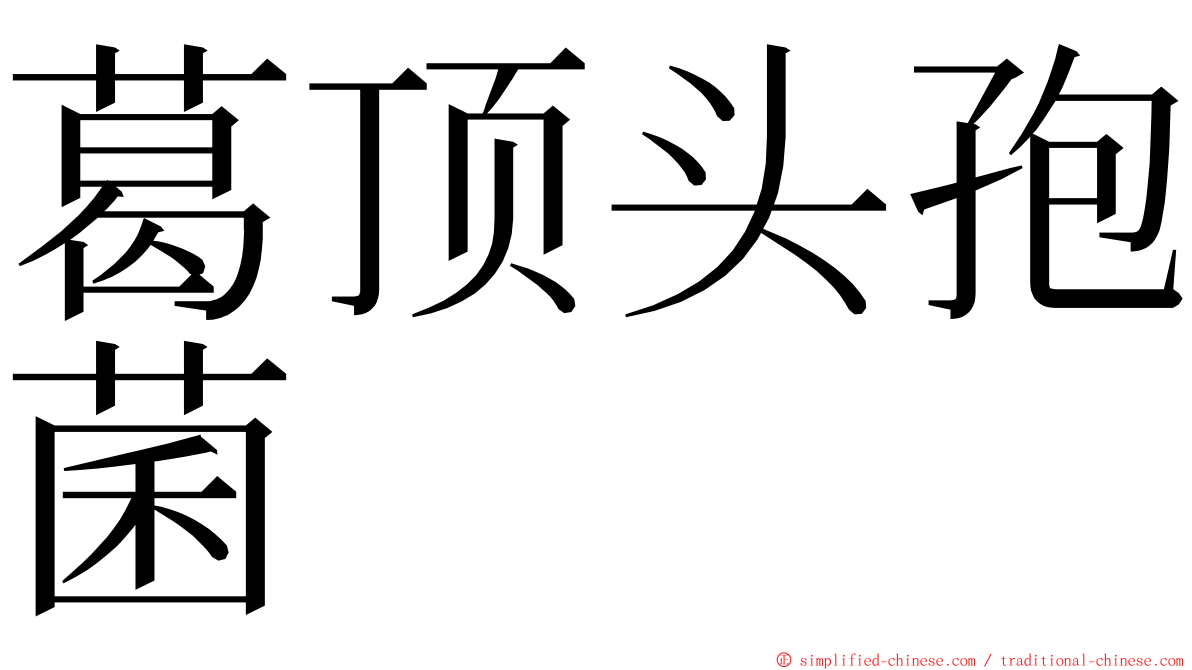 葛顶头孢菌 ming font