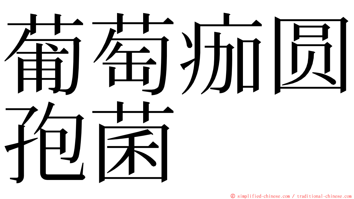 葡萄痂圆孢菌 ming font