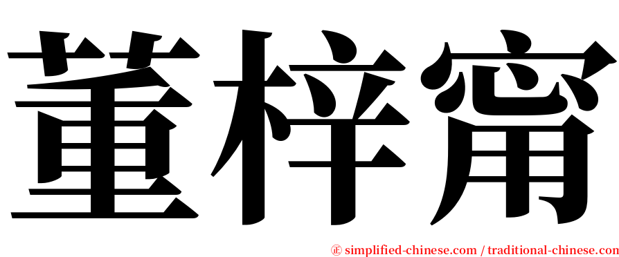 董梓甯 serif font