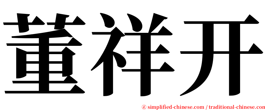 董祥开 serif font