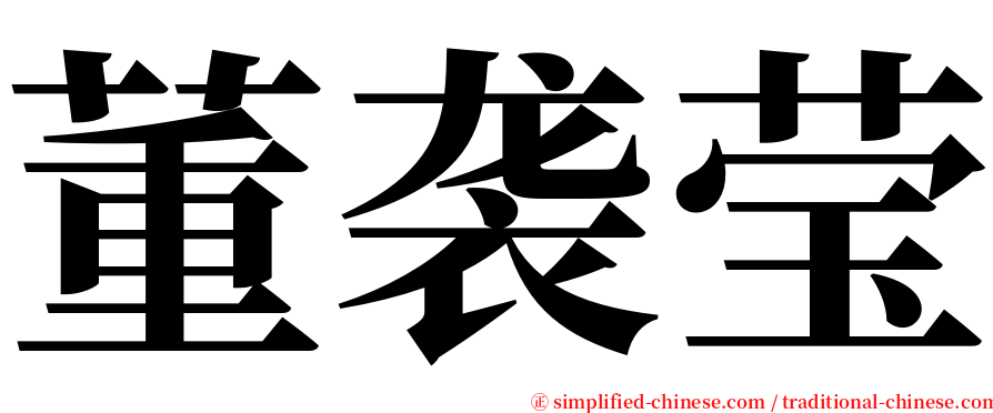 董袭莹 serif font