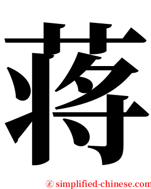 蒋 serif font