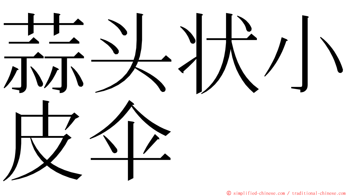 蒜头状小皮伞 ming font