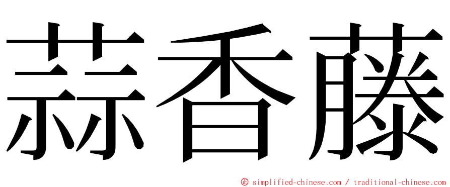 蒜香藤 ming font