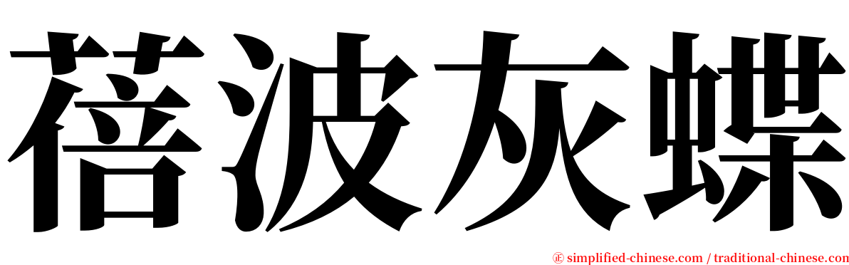 蓓波灰蝶 serif font