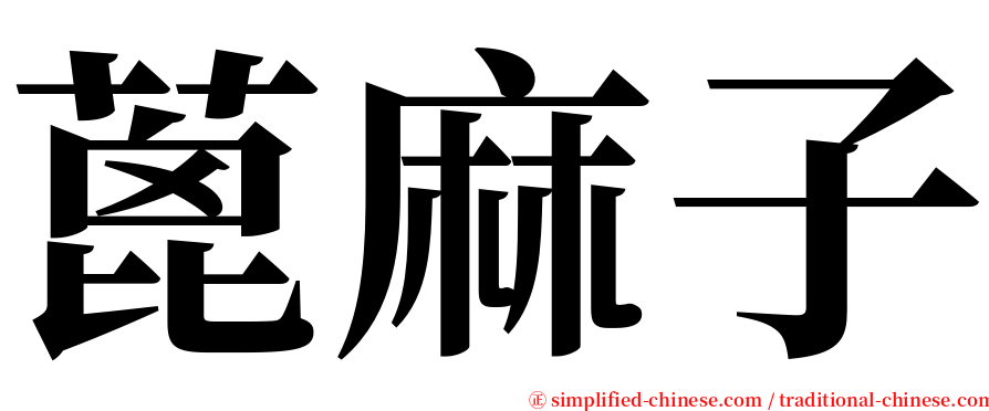 蓖麻子 serif font