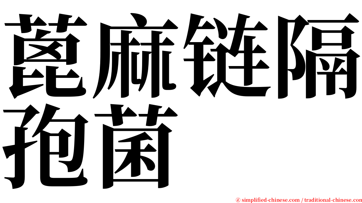 蓖麻链隔孢菌 serif font