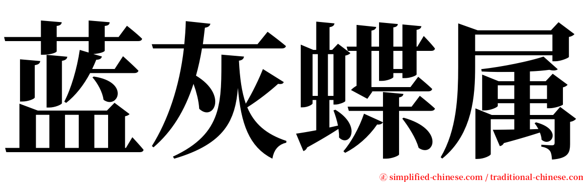 蓝灰蝶属 serif font