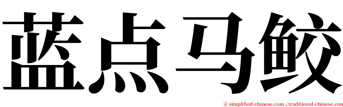 蓝点马鲛 serif font