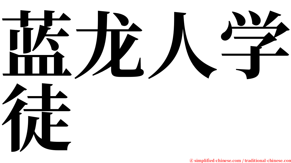 蓝龙人学徒 serif font