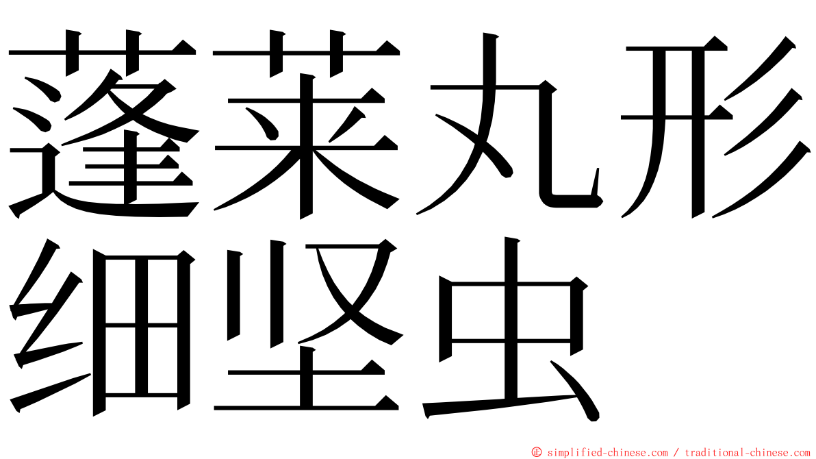 蓬莱丸形细坚虫 ming font