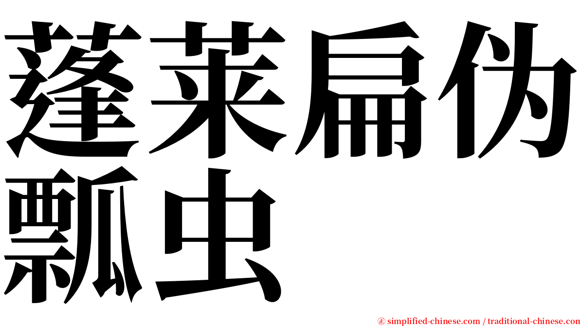 蓬莱扁伪瓢虫 serif font