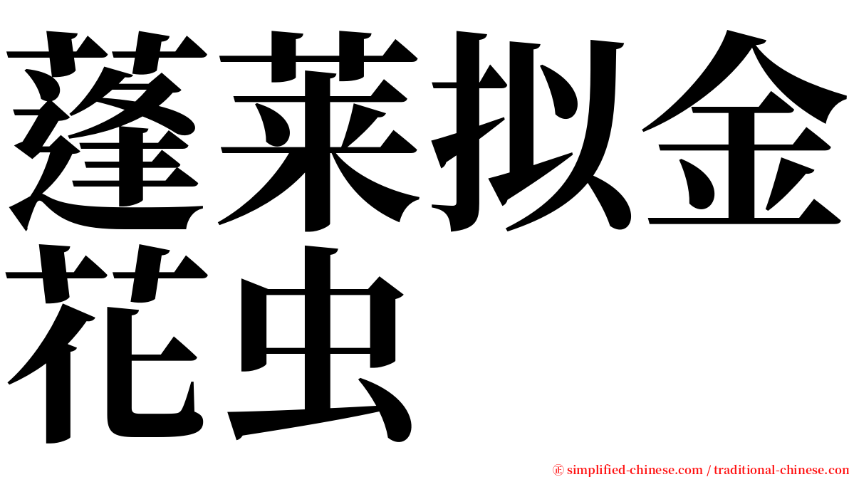 蓬莱拟金花虫 serif font