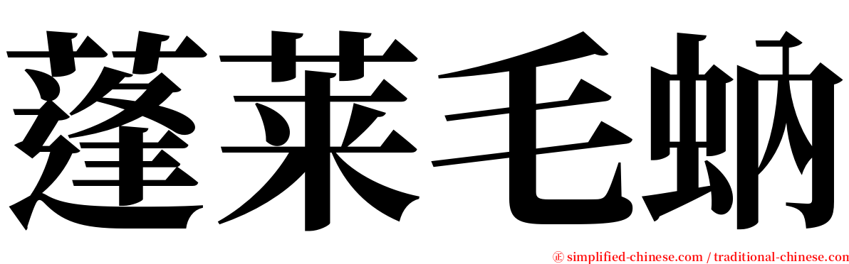 蓬莱毛蚋 serif font