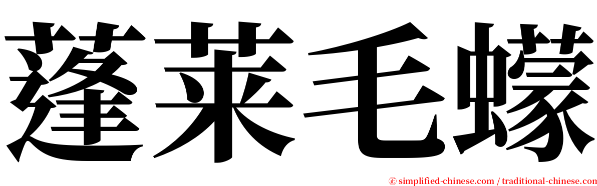 蓬莱毛蠓 serif font