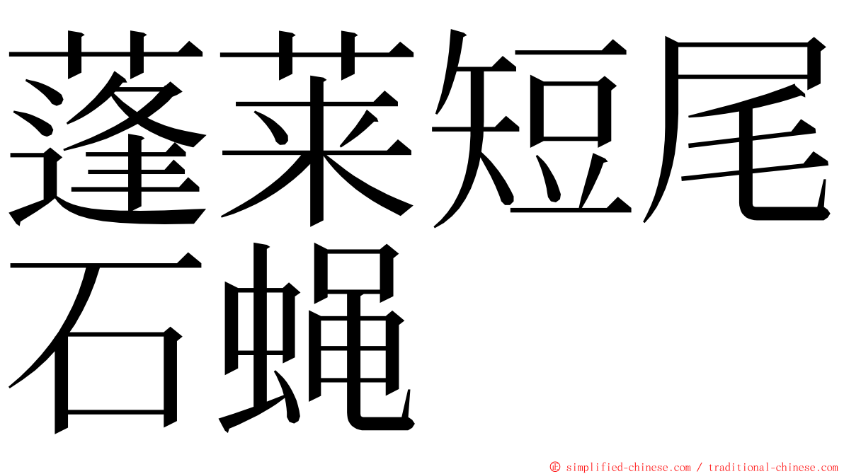 蓬莱短尾石蝇 ming font