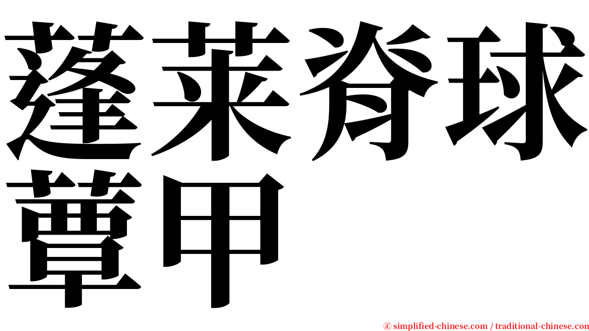 蓬莱脊球蕈甲 serif font