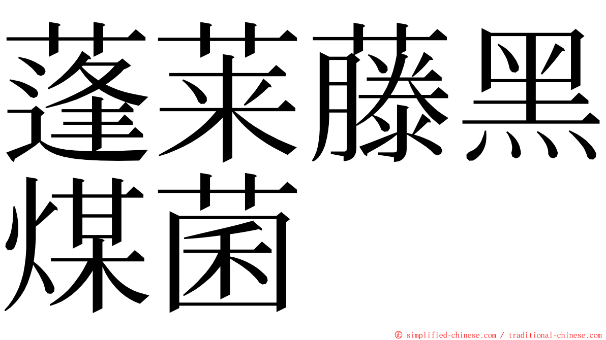 蓬莱藤黑煤菌 ming font