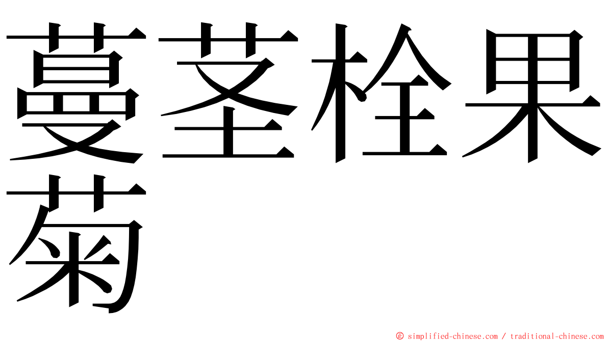 蔓茎栓果菊 ming font