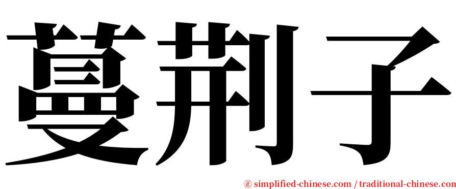 蔓荆子 serif font