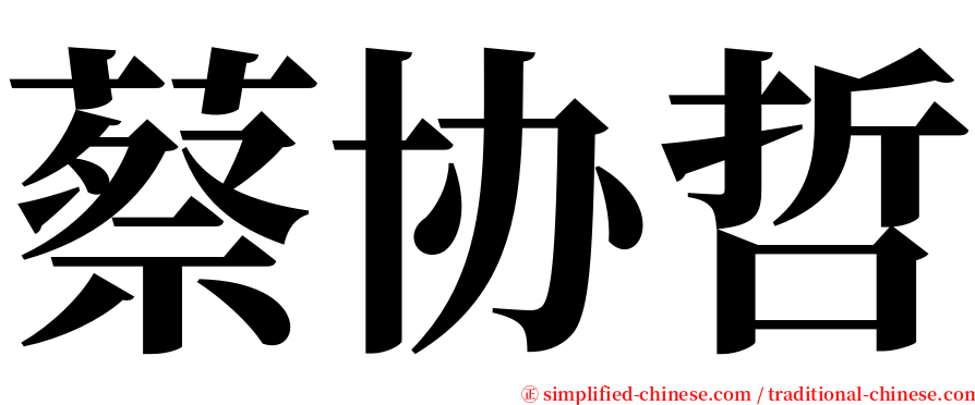 蔡协哲 serif font