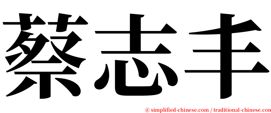 蔡志丰 serif font