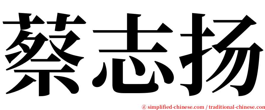 蔡志扬 serif font