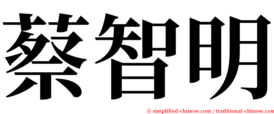 蔡智明 serif font