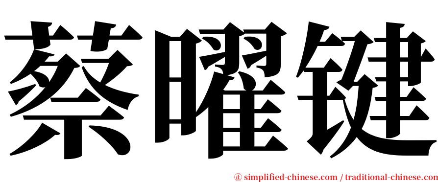 蔡曜键 serif font