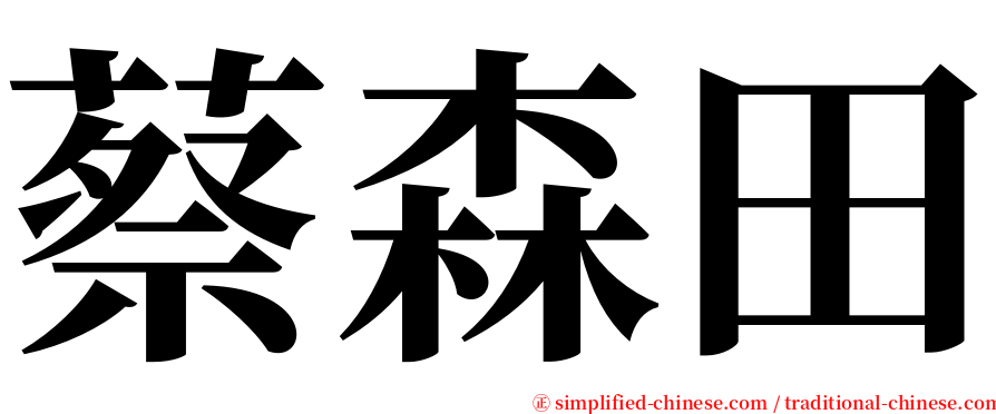 蔡森田 serif font