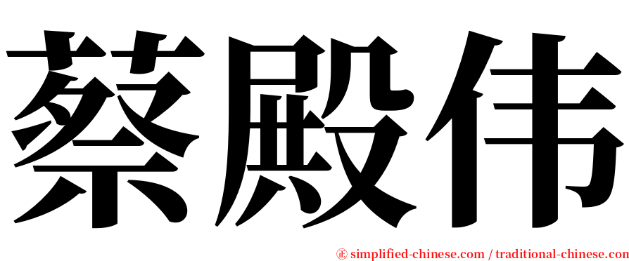 蔡殿伟 serif font