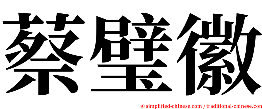 蔡璧徽 serif font