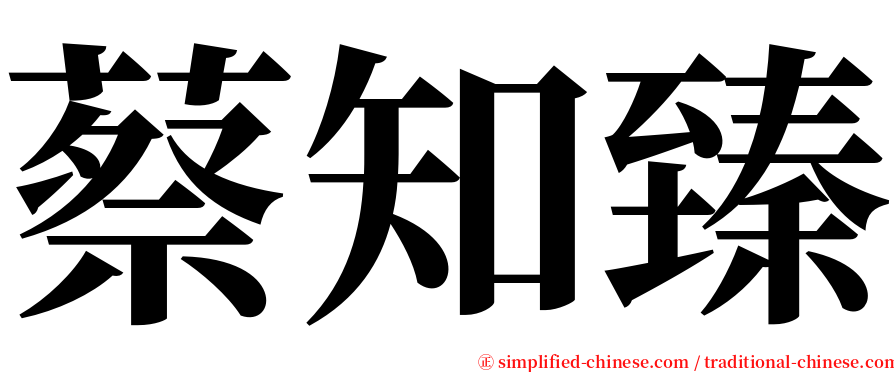 蔡知臻 serif font