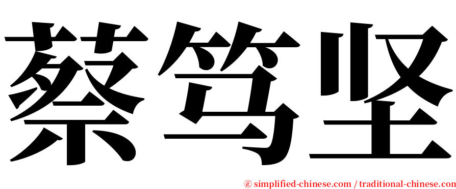 蔡笃坚 serif font