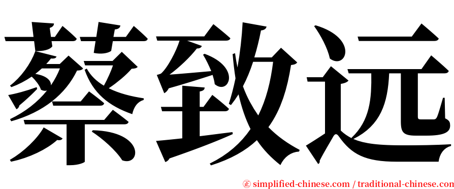 蔡致远 serif font