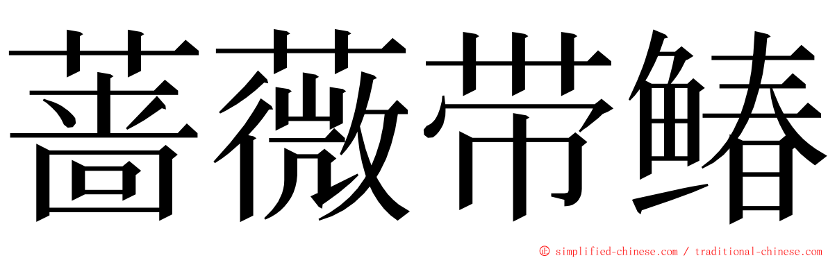 蔷薇带䲠 ming font