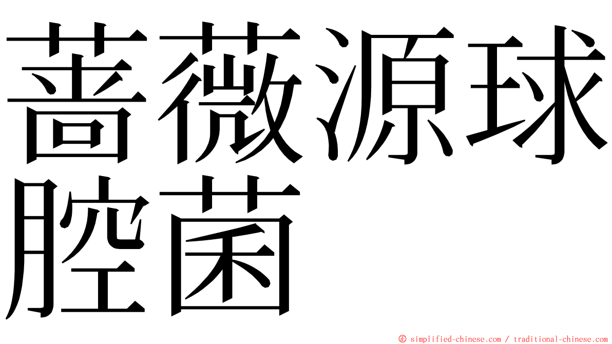 蔷薇源球腔菌 ming font