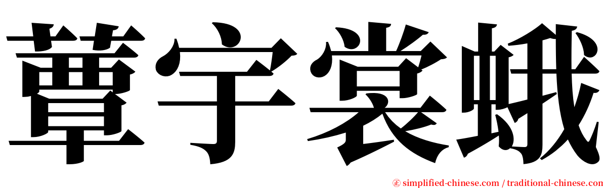 蕈宇裳蛾 serif font