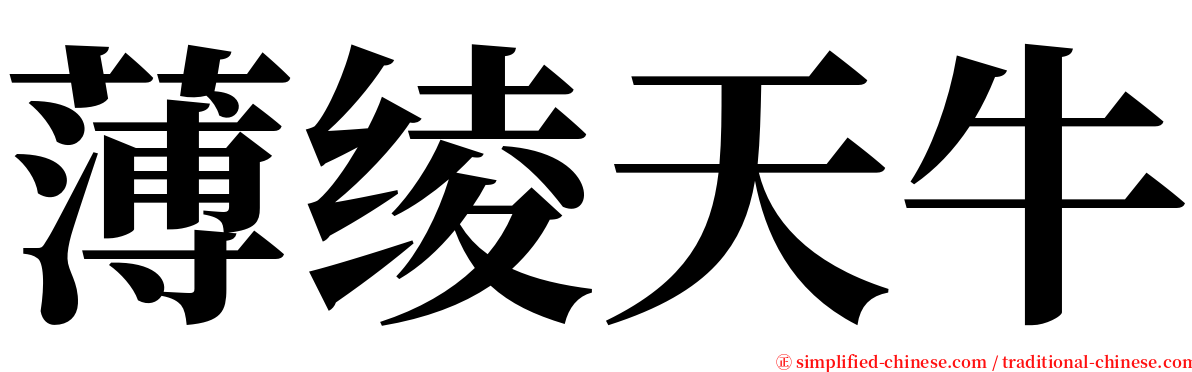 薄绫天牛 serif font