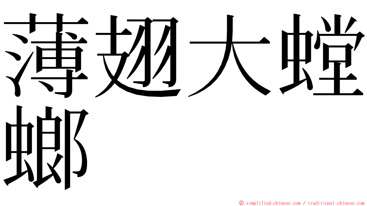 薄翅大螳螂 ming font