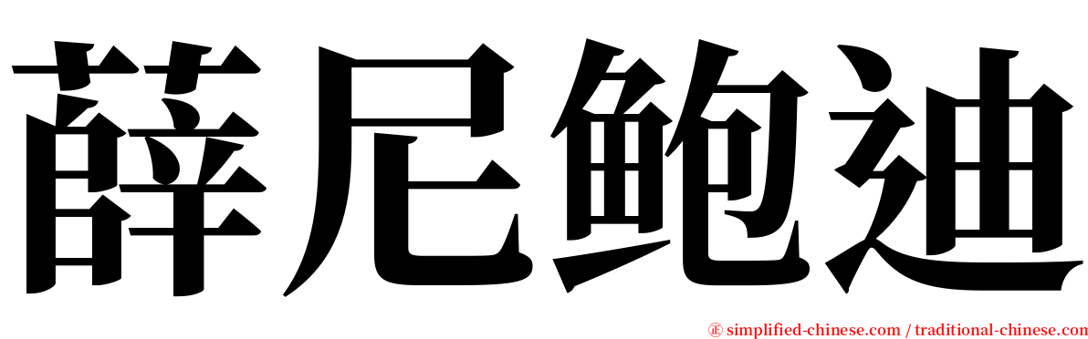 薛尼鲍迪 serif font