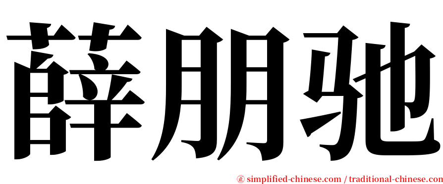 薛朋驰 serif font