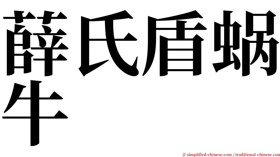 薛氏盾蜗牛 serif font