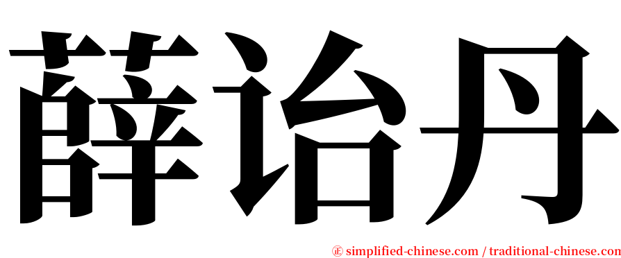 薛诒丹 serif font