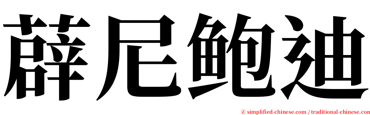 薜尼鲍迪 serif font