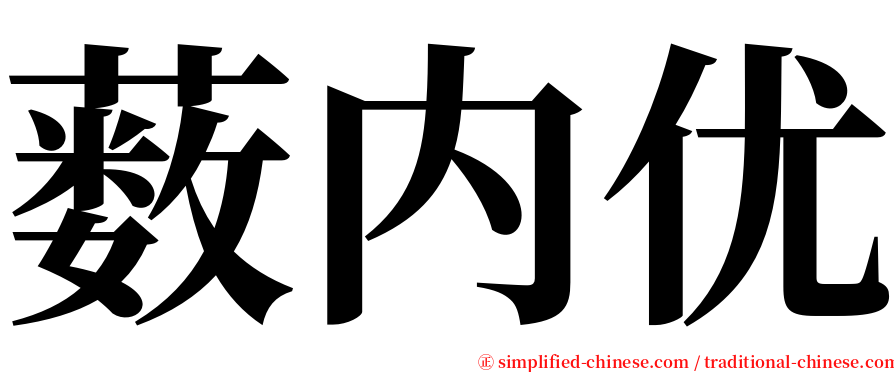 薮内优 serif font