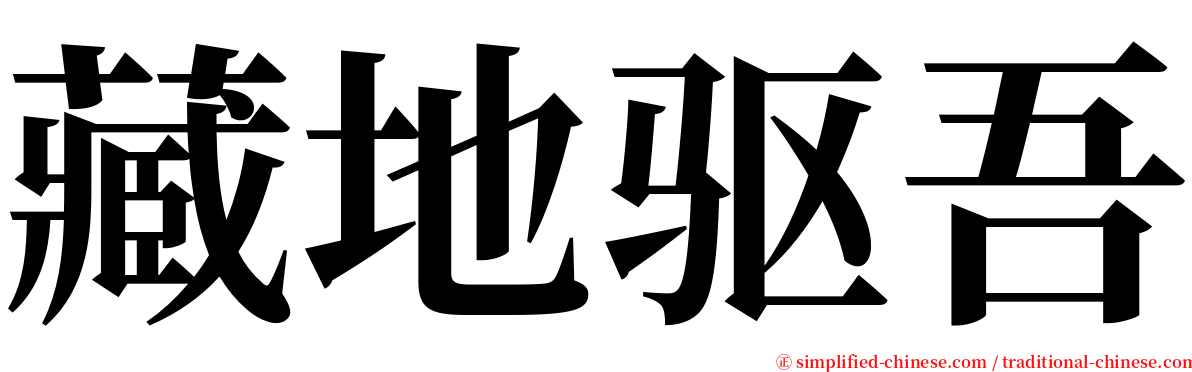 藏地驱吾 serif font